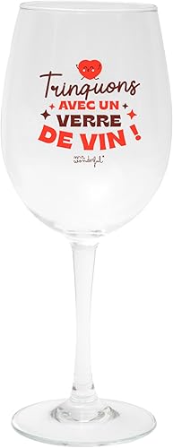 Mr.Wonderful - Set de 2 verres à vin - Avec toi, tout est divin. Trinquons avec un verre de vin ! - Nail Gallerys