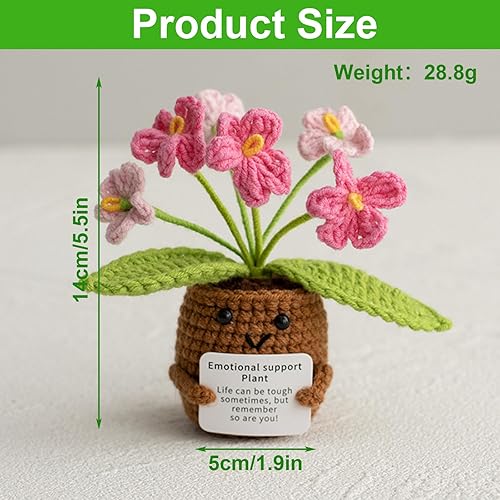 Pocket Hug Fleur Positive | Wildflower-Inspired Soft Yarn for Knitting | Perfect Gifts for Best Friends, Girlfriends & Craft Lovers | Unique Small Presents for Birthdays, Anniversaries & More (Purple) - Nail Gallerys