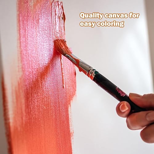 LAITER 12 Pcs Toiles Pré-étirée à Peindre Canvas Toile Peinture en Lin Châssis Vierge Encadré 10x10/ 15x15/ 20x20/ 25x25cm Toile Tendue à Dessin pour Huile Acrylique Gouache - Nail Gallerys