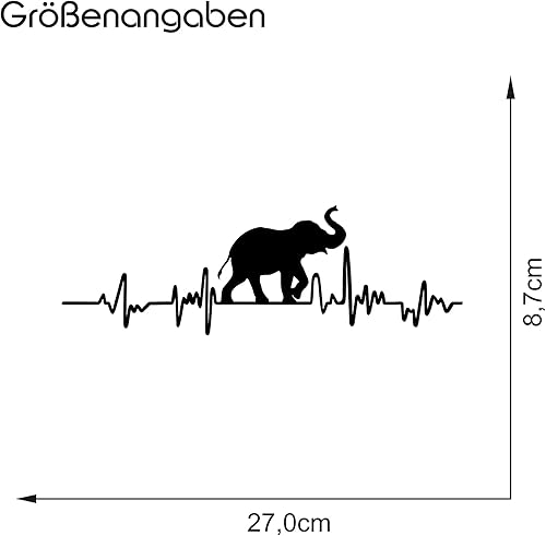 Finest Folia Autocollant décoratif pour voiture, réfrigérateur, ordinateur portable, K150 (noir mat, 05 éléphant) - Largeur : 27 cm - Nail Gallerys