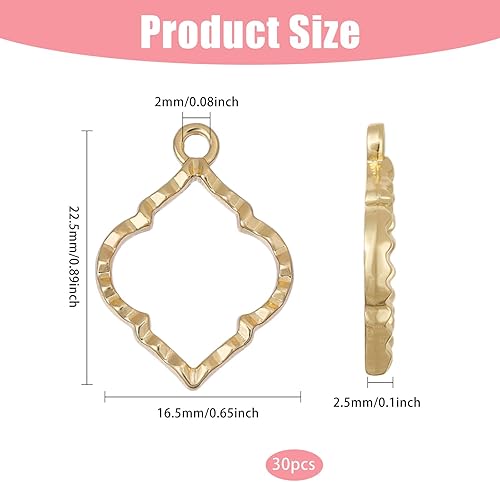 CHGCRAFT 30 pendentif Rectangulaire Creux à Lunette Arrière Ouverte pour Breloques Rectangulaires en Alliage de Résine Pendentif Creux Vierge pour Boucles D'Oreilles Bracelets Colliers Fabrication - Nail Gallerys