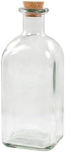 Lot de 6 bouteilles en verre avec bouchon en liège, rechargeables, avec design traditionnel, capacité 1 litre, liqueurs, vin, étanches - Nail Gallerys