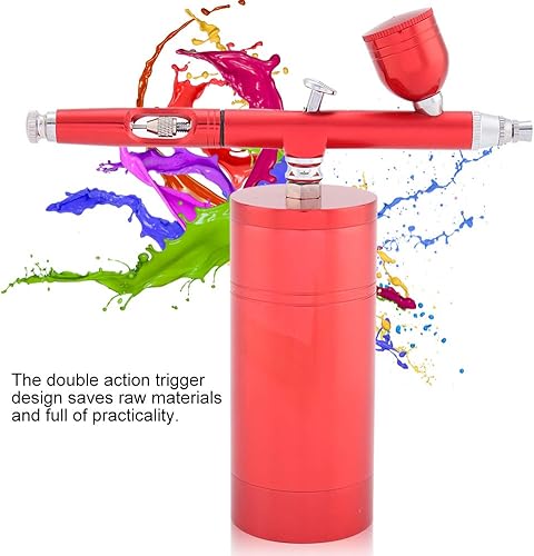 Broco compresseur d'air pistolet aérographe, Mini professionnel aérographe compresseur, Compresseur Airbrush 0.3mm 7CC capacité Mini kit aérographe pistolet à brosse Air Brush Portable Ensemble - Nail Gallerys