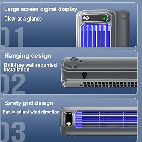 Kouamor Ventilateur tour rechargeable par USB - Ventilateur tour silencieux avec 3 vitesses - Batterie 2000 mAh - Silencieux et portable - Pour bureau, chambre à coucher et salle de bain - Blanc - Nail Gallerys
