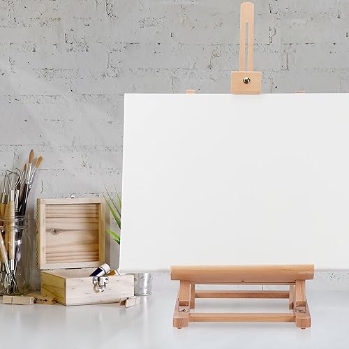 relaxdays Chevalet de Table. inclinable, Ajustable en Hauteur, Jusqu’à A3, HxLxP 98 x 29 x 32 cm, Bois de hêtre, Nature - Nail Gallerys