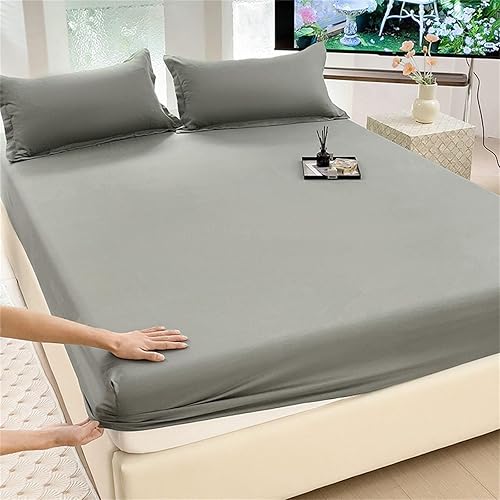 Odot Drap Housse Microfibre Couleur Unie, Multiples Couleurs Drap Housse avec Bande Élastique, Drap Housse pour Matelas Epais, Drap Housse avec Bonnet 25cm (180x200cm,Rose pâle) - Nail Gallerys