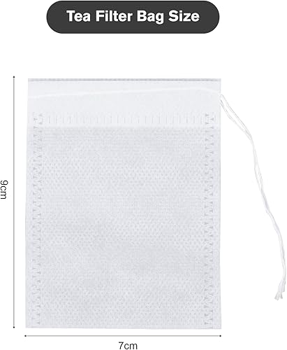 200Pièces Sachet pour Thé, Sachet De Thé 7 * 9CM Sachet De The A Remplir Jetable Sachets Thé Jetables avec Cordon pour Le Thé, Le Thé De Fleurs, Le Café, Les Épices, Etc. (7 * 9CM) - Nail Gallerys