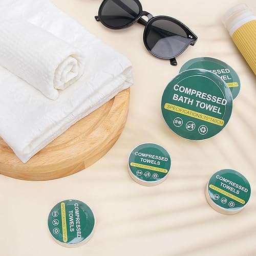 Serviette Compressée Serviette de Bain Jetable 4 Pièces pour Voyage/Camping/Sport Disposable Bath Towels - Nail Gallerys