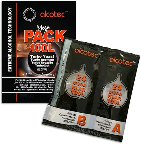 Alcotec Lot de 3 levures Turbo 100 L et MegaKlar 100 l 24 h pour 100 l - Nail Gallerys