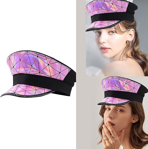 Itkcozcg Chapeaux tendance, unisexe pour filles, chapeau de capitaine Mardi Gras pour le Nouvel An, chapeau de capitaine de Mardi Gras, chapeau d'extérieur à motif treillis, rose rouge, XS-XXL - Nail Gallerys