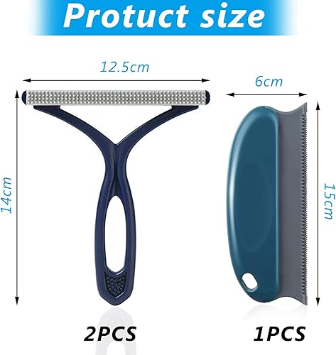 PNOOFR Lot de 3 Brosse Anti Poils Chien Chat Animaux, Rasoir Anti Bouloche Manuel,Reutilisable Peluches Chat Chien Brosse,Portable Lint Remover pour Tapis,Animaux Domestiques,Vetements,Canapes - Nail Gallerys