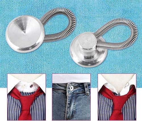 Hztyyier Boutons D'étendue à Ressort Flexible de 20pcs pour la Taille, le Col et L'extension de la Manchette sur les Jeans, les Chemises, les Pantalons sans Couture Requise - Nail Gallerys