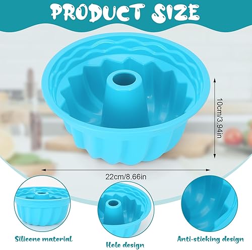 AYSYR Moule à kouglof - Diamètre : 22 cm - Revêtement antiadhésif - En silicone - Convient pour les bricoleurs qui aiment la pâtisserie - Nail Gallerys