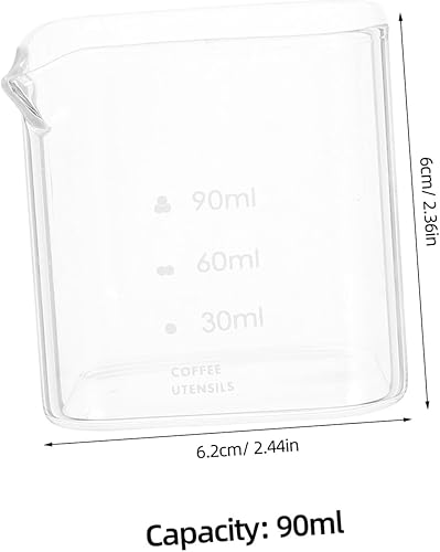 MUCKLILY 90 Tasse à Café Lait Verre Doseur Expresso Bec Verseur Verser La Tasse Mini Pitcher Creamer Tasses De Latte Mini Pichet Tasse à Mesurer Allant Au Micro-ondes Un Verre Transparent - Nail Gallerys