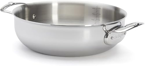 De Buyer - Sautoir bombée à deux anses en inox 5 couches AFFINITY avec couvercle en inox - 28 cm - Fabriqué en France, Sans PFAS, Montée Rapide en °C, Inox 18/10, Tous Feux + Four, Fini Poli Brillant - Nail Gallerys