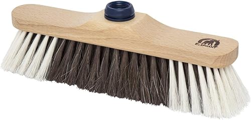 ÉLÉPHANT MAISON - Balai Droit Origine - Nettoyage Facile Des Sols Carrelés & Délicats - Fibres En Crin Naturel - Monture En Hêtre - Garanti 5 ans - Label FSC - Bois - Fabriqué En France - Nail Gallerys