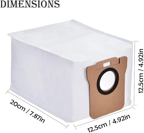 Lot de 8 sacs d'aspirateur compatibles avec Xiaomi X10+/X20+, 2,5 l, grande capacité, pour robot aspirateur Dreame L10s Ultra/L20 Ultra/L10 Ultra - Nail Gallerys