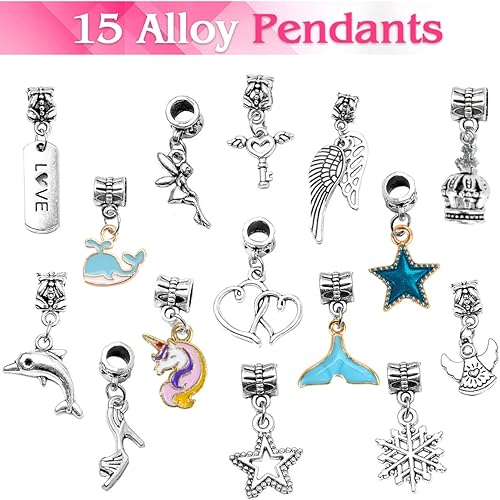 BIIB Idee Cadeau Fille 6-12 Ans, Ado, Kit Bracelet, Jouet Breloques Creation Bijoux, Kit Créatif Enfant, Cadeau de Noël, Anniversaire - Nail Gallerys