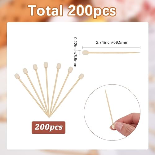 SUNNYCLUE 200 Mini Aiguille à Tricoter en Bambou en Bois Naturel Droite à Pointe Unique pour Pull Accessoires pour Bricolage Fabrication de Chaussettes Écharpes Fournitures pour Débutants - Nail Gallerys