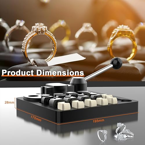 GAXPAK Outil de cintrage d'anneaux, Machine à fabriquer des anneaux en cuillère, Kit de fabrication de bijoux avec matrices en nylon, complet d'outils de cintrage d'anneaux Kit de mesure d'anneaux - Nail Gallerys