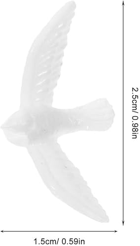 PRETYZOOM Figurines Miniatures De Colombe Blanche, 5 Pièces, Mini Modèles d'oiseaux Réalistes, Petit Pigeon, Décor De Maison De Poupée, Colombe en Résine, Accessoires De Jardin Miniatures - Nail Gallerys