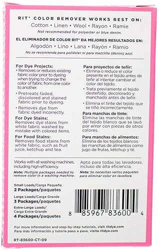 Craft County Rit Teinture Poudre Couleur et antirouille Idéal pour le bricolage Fonctionne sur la plupart des tissus Coton Nylon, sans chlore - Nail Gallerys