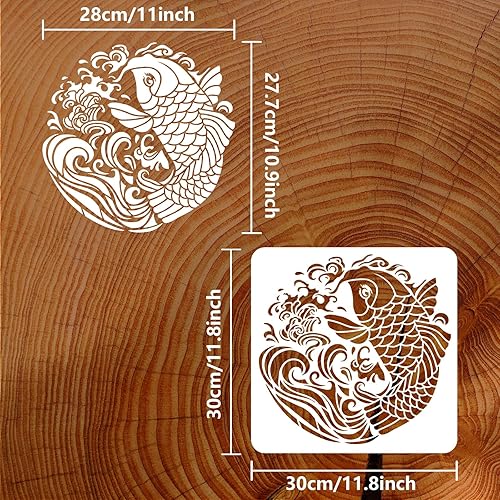 FINGERINSPIRE Pochoir de Lion Tribal pour Peinture 29.7x21cm Grand Modèle de Dessin de Lion en Plastique Pet Thème Animal Peinture Pochoir pour Bricolage Artisanat Travail Manuel Décor Murale de Sol - Nail Gallerys