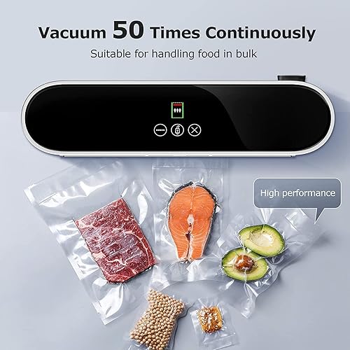 FRESKO Machine Sous Vide Alimentaire, 95kPa Automatique Sous Vide Alimentaire Professionnel, Mode Sec et Humide, Inclus 20 Sac Sous Vide (V8) - Nail Gallerys
