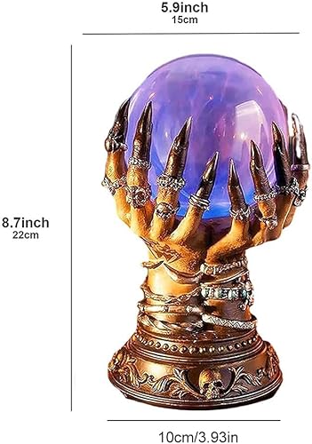 Ozgkee Boule de Cristal Halloween Sorcière Boule de Cristal Céleste Toucher Sensible Boule de Cristal Boule de Cristal Boule de Cristal Clignotant Boule de Cristal pour la Décoration - Nail Gallerys