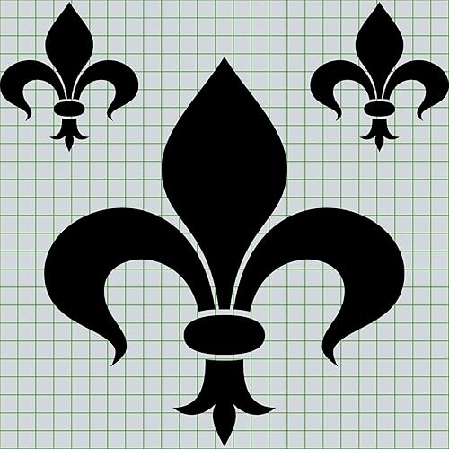 GreenIT Lot de stickers décoratifs pour porte et fenêtre Motif fleur de lys Doré - Nail Gallerys