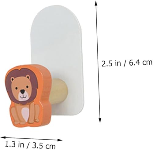 TINEASUR 4 Pièces Crochet De Dessin Animé Chapeau Cintre Patères Murales Crochets De Suspension Adhésifs Cintres Pour Enfants Crochet De Suspension Mural Crochets Muraux Adhésifs En Bois - Nail Gallerys