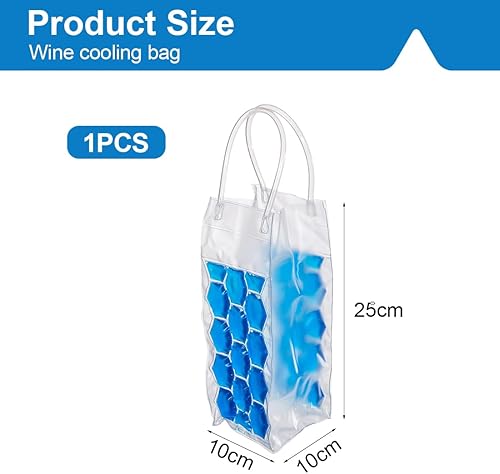 OUDQFCJ 1 Pcs Sac Isotherme pour Bouteille de Vin et Bière, Refroidisseur Instantané, Garde Vos Boissons au Frais, Rafraîchit Champagne et Vin Bleu - Nail Gallerys