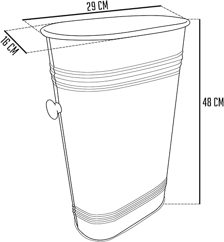 ACAN Tradineur Porte-parapluie ovale avec ornement, en laiton, support pour parapluie cylindrique métallique, pour entrée de bureau, maison, design classique, 48 x 29 x 16 cm, bleu - Nail Gallerys