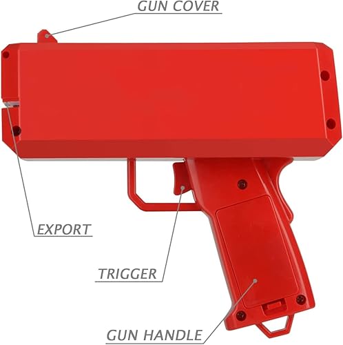 Scratch Lover Cash Money Gun (Rouge) avec 100 x 100 Dollari Banconote Scratch Cash (argent) - Nail Gallerys