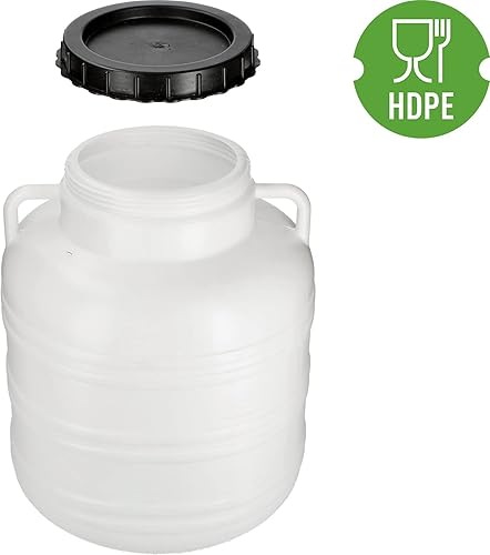 Browin 360140 Fût Don Kiszot 40 L, Ø 17 cm | Ouverture pour Robinet | Fût pour Chou, Concombres, pour Mariner, pour Ensilage, Alimentaire | Fût avec Couvercle | Blanc - Nail Gallerys