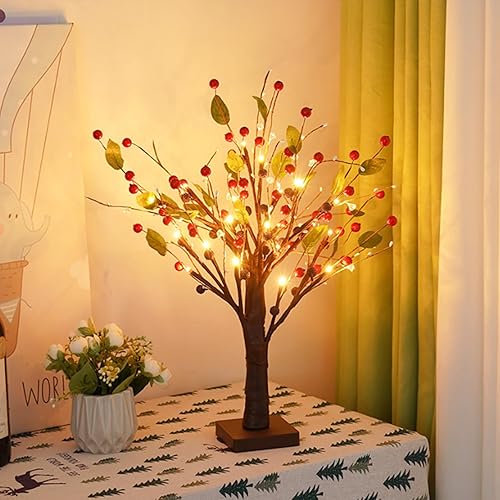 Le Bouleau Papillon à LED Allume la Lampe d'arbre Artificiel Scintillant Arbre éclairé 3 AA ou USB alimenté pour la décoration de Table de cheminée de Chambre à Coucher - Nail Gallerys