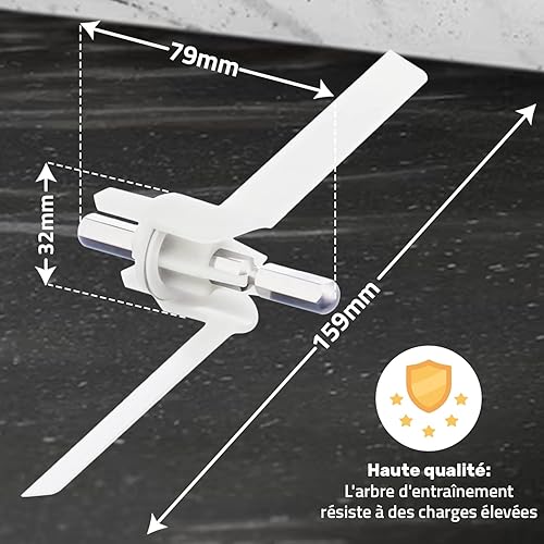 Porte Lame de Rechange pour Robot Cuisine 10004361 pour Bosch MUM4 MUM MUZ MUMX Arbre de Transmission des Disques de Coupe Avec Turbine Garantie de 10 Ans - Monteral - Nail Gallerys