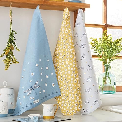 Cooksmart Lot de 3 torchons à Vaisselle Motif Prairie Anglaise - Nail Gallerys