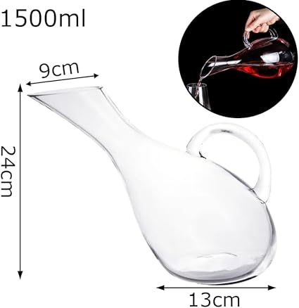 OCEANO Carafe à vin, carafe pour décanter aérien, vin rouge, verre transparent, transaso, élégant moderne, verseur pour soirée, fête, idée cadeau papa (décanteur + accessoires, 1.78) - Nail Gallerys