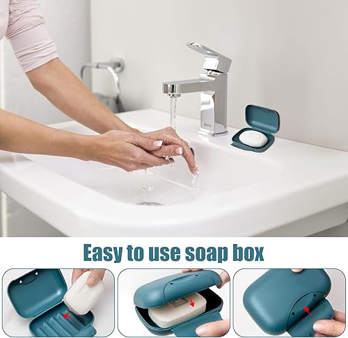 3 pièces Boîte à Savon de Voyage étanche, boîte à Savon avec Couvercle, boîte à Savon avec Sac à Savon,de Voyage Camping, pour la Maison ou Les Voyages - Nail Gallerys