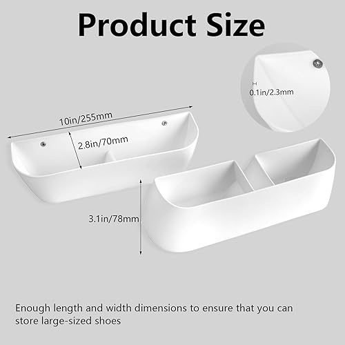 bssmmai Lot de 4 porte-chaussures muraux sans perçage pour camping-car, chaussures de bain, étagère à chaussures murale, gain de place, étagère à chaussures murale avec bandes adhésives - Nail Gallerys