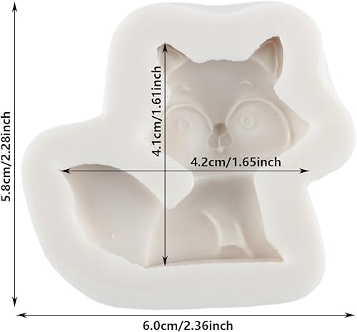 MINFEIDMS Moule en silicone pour décoration de gâteau en forme de renard pour décoration de gâteaux, chocolat, bonbons, pâte à gomme polymère - Nail Gallerys