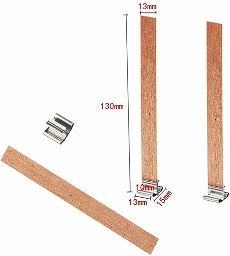 Lot de 10 mèches de Bougies en Bois 130 mm - Nail Gallerys