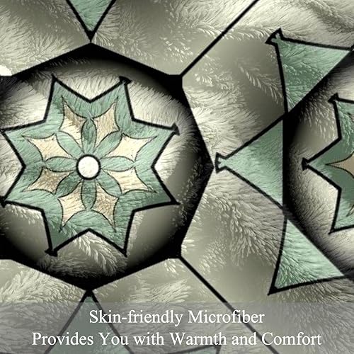 Plaid en polaire vert psychédélique Mandala pour canapé ou lit - Nail Gallerys