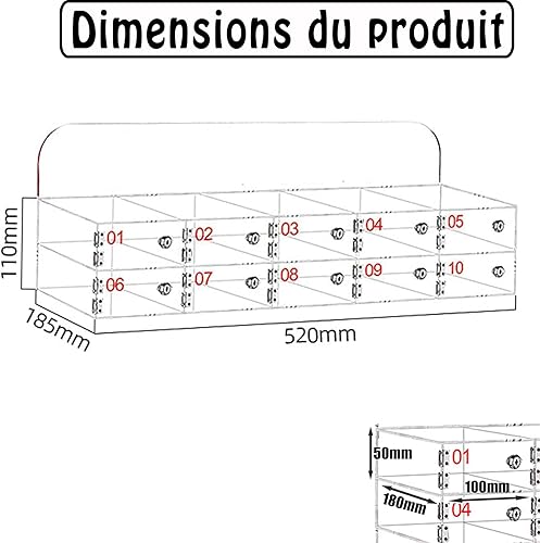 FJZFU Cell Phone Storage, Transparent Locker Box for Mobile Phone, Transparent Locker Box for Mobile Phone with LockPour Les salles de Classe, Les Bureaux - Nail Gallerys