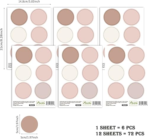 funlife Autocollant mural bohème orange à décoller et à coller, en PVC transparent, décoration murale pour chambre d'enfant, chambre à coucher, salle de jeux - Nail Gallerys