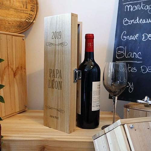 CADEAUX.COM - Caisse À Vin Année Vintage Année 1975 Personnalisé Caisse à vin + Haut-Médoc Château Croix du Trale - Cadeau Personnalisable - Cadeau Anniversaire - Cadeau Homme et Femme - Cadeau Année - Nail Gallerys