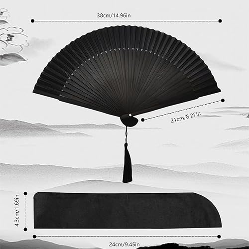 Éventail Pliant Poche Ventilateurs Pliables en Bambou, 2 Pièces Ventilateurs Pliables, Ventilateur de Style Chinois Pliant, Bambou pour Décoration de la Maison, Danse, Bleu foncé. - Nail Gallerys