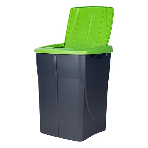 Poubelle verte pour le recyclage des matériaux en verre | Capacité de 15, 25 ou 45 litres | Trois dimensions (45 L) - Nail Gallerys