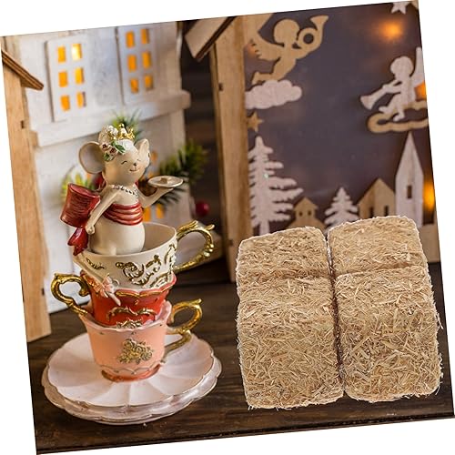 TOYANDONA 16 Pièces Mini Botte De Foin Décor De Foin Miniature Petite Meule De Foin Mini Balles De Paille Foins Faux Foin Naturel Mini-Bottes De Paille Balle De Jouets en Bois Jardin De Fées - Nail Gallerys